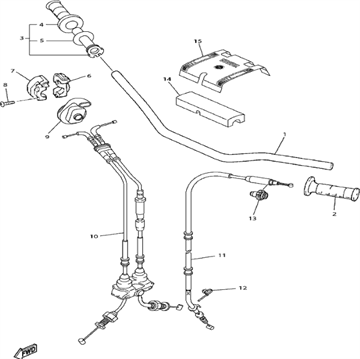 Throttle cable Assy, Yamaha, 1SM-26302-00